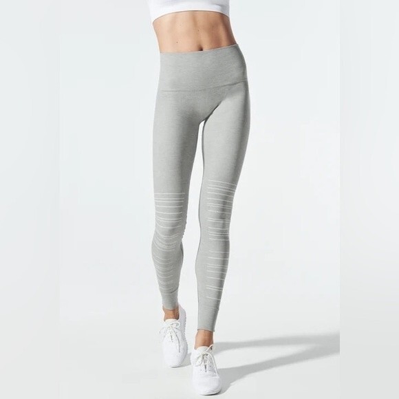 Blanqi SupportSport Maternity Hipster Cuffed Leggings in Dove Gray S NWT - Picture 3 of 11
